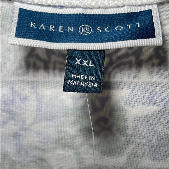 Karen Scott Printed Crew Neck T-Shirt sz XXL - Picture 2 of 7